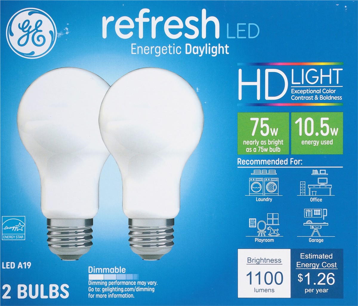 slide 7 of 11, GE Refresh 10.5 Watts Dimmable HD Light LED Light Bulb 2 ea, 2 ct