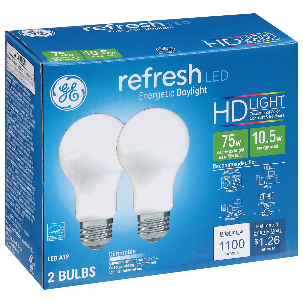 slide 10 of 11, GE Refresh 10.5 Watts Dimmable HD Light LED Light Bulb 2 ea, 2 ct