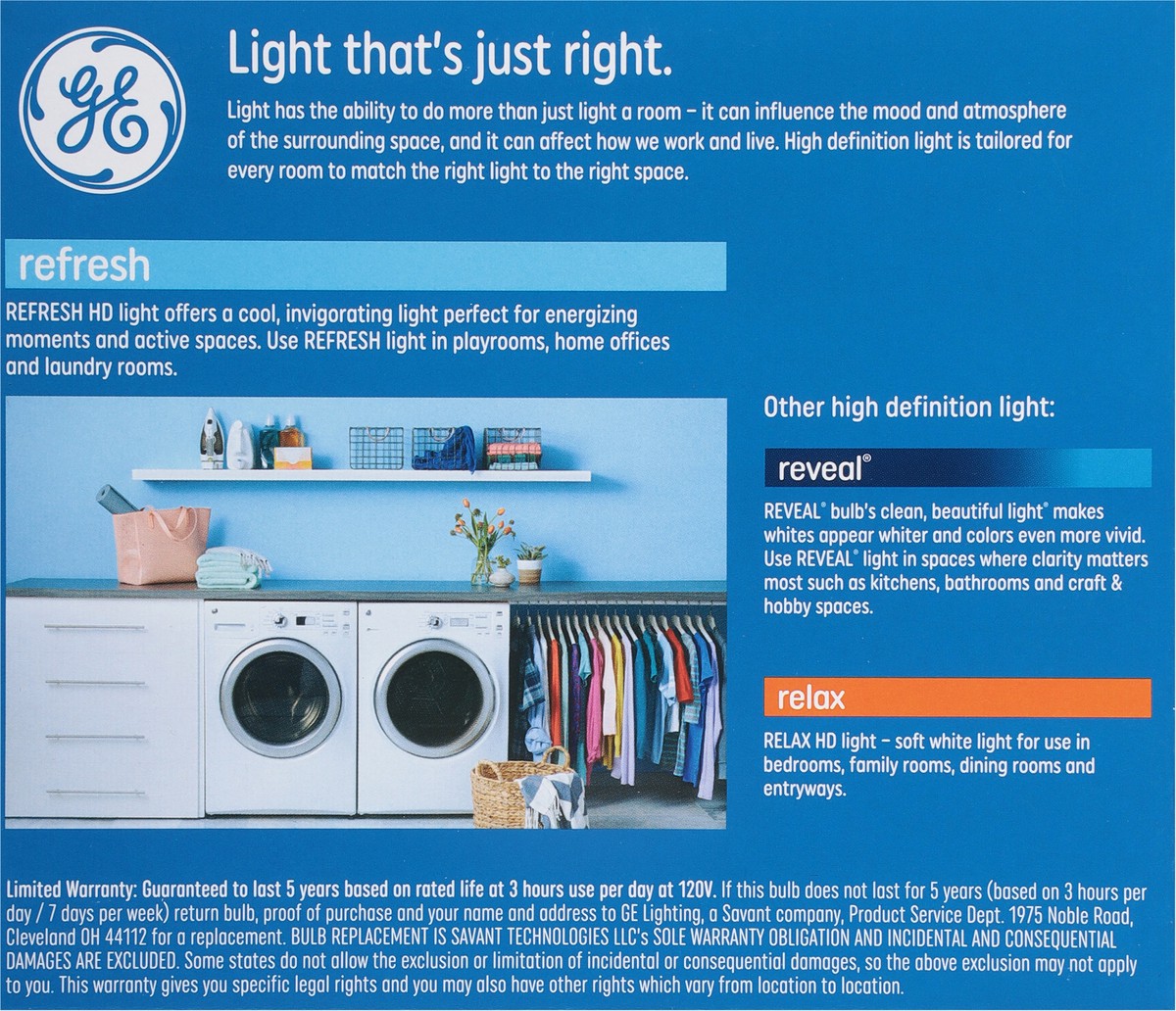 slide 11 of 11, GE Refresh 10.5 Watts Dimmable HD Light LED Light Bulb 2 ea, 2 ct
