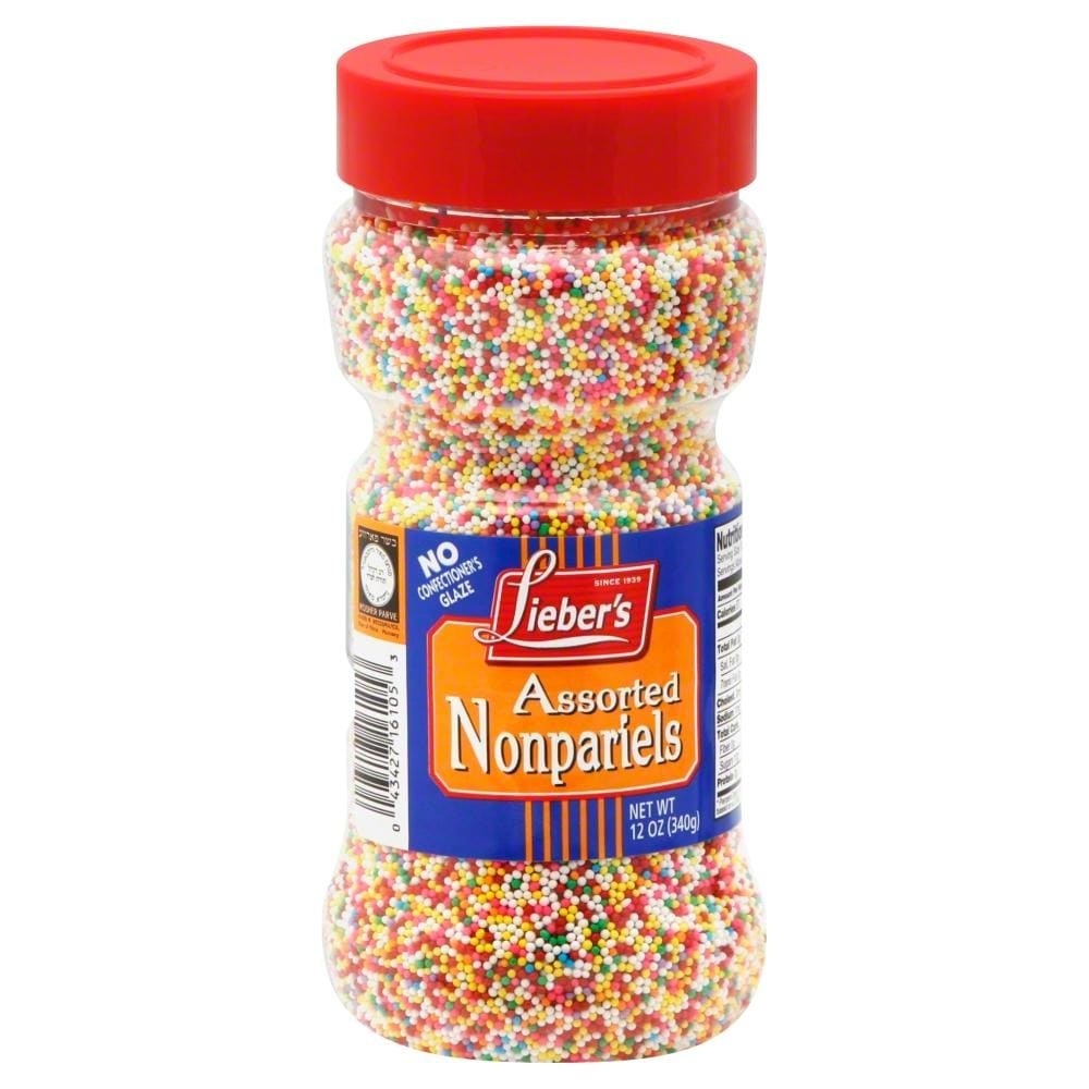 slide 1 of 1, Lieber's Assorted Nonpareils, 12 oz