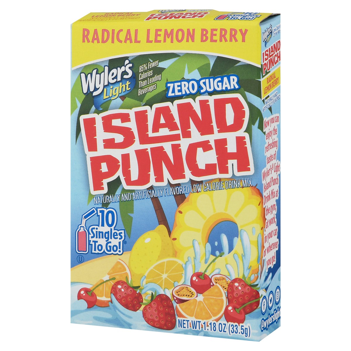 slide 4 of 9, Wyler's Light Singles to Go Island Punch Radical Lemon Berry Drink Mix - 10 ct, 10 ct