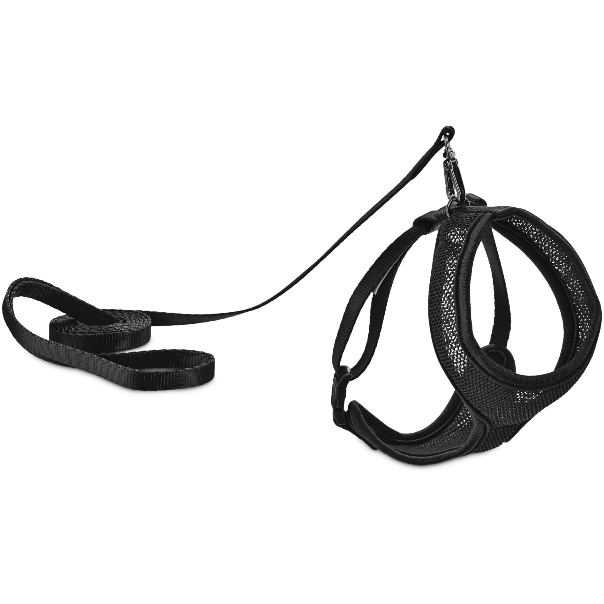 slide 1 of 1, Good2Go Black Mesh Cat Harness & Lead Set, 1 ct