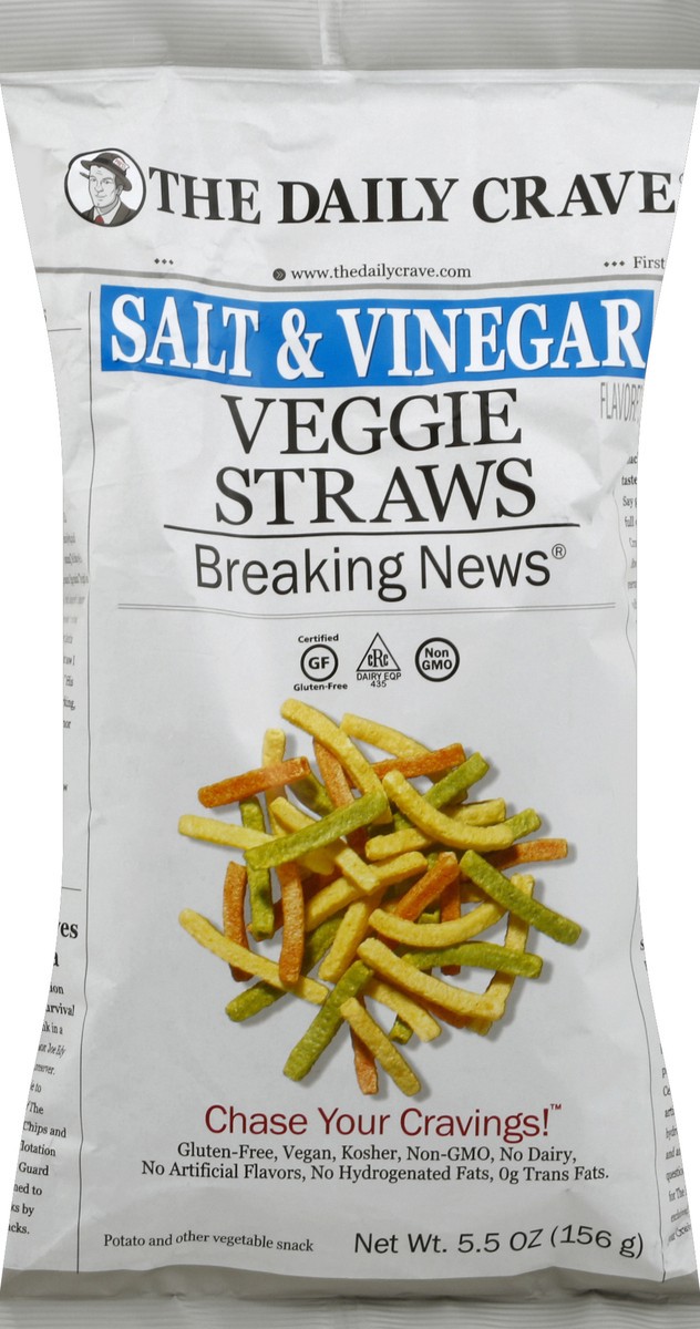 slide 1 of 4, The Daily Crave Veggies Straws 5.5 oz, 5.5 oz