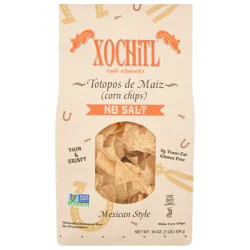 Xochitl Mexican Style No Salt White Corn Chips - 16 oz