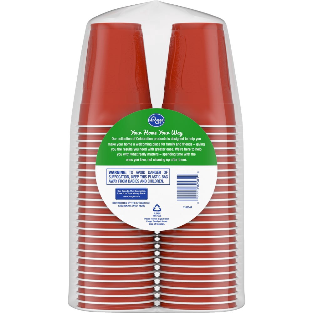 slide 3 of 3, Kroger 18-Ounce Textured Plastic Cups, 100 ct / 18 fl oz