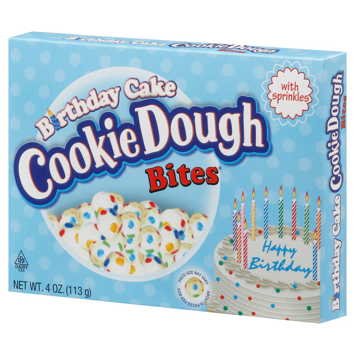 slide 7 of 14, Cookie Dough Bites Birthday Cake 4 oz, 4 oz