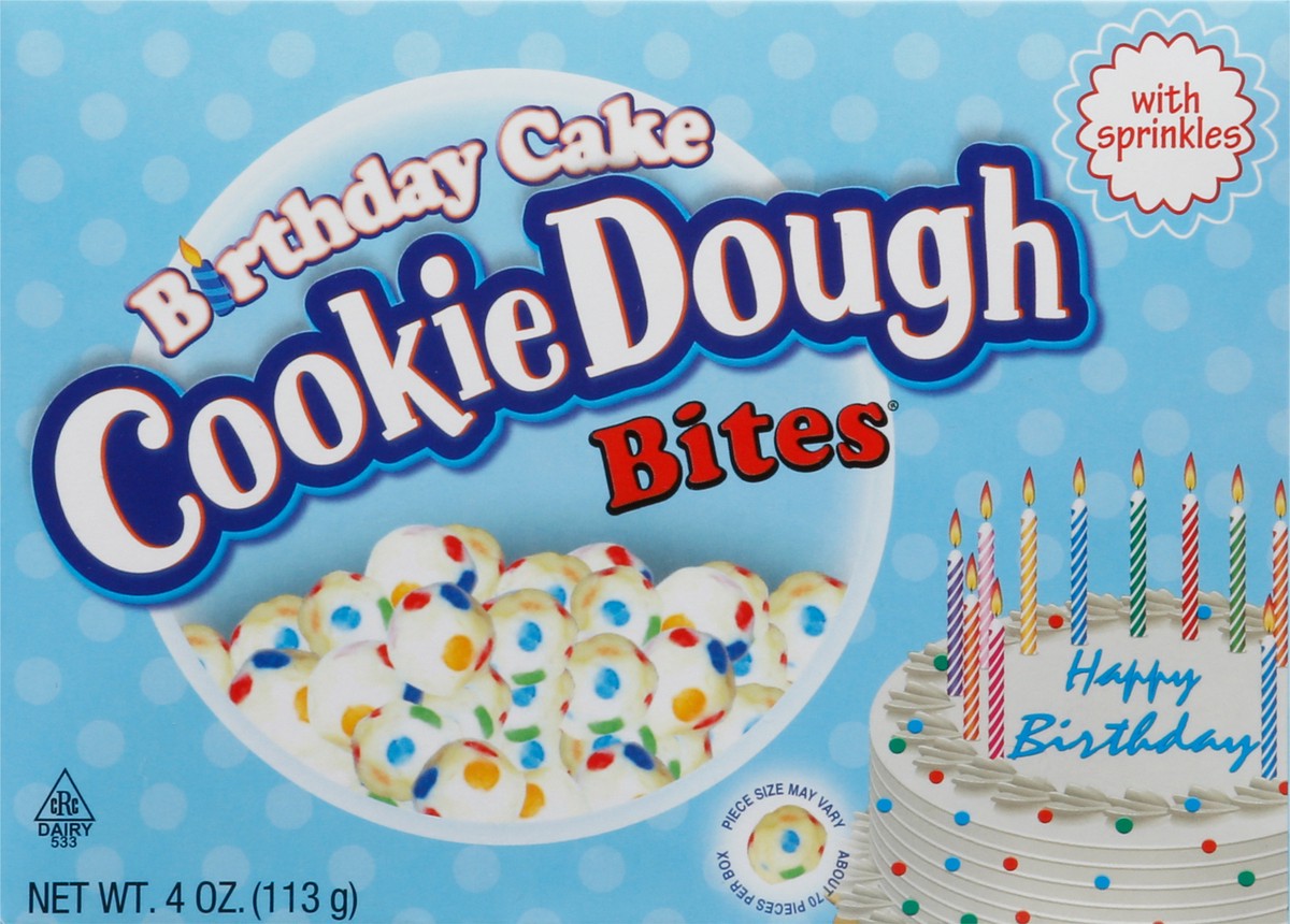 slide 5 of 14, Cookie Dough Bites Birthday Cake 4 oz, 4 oz