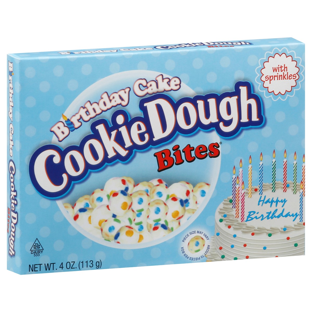 slide 4 of 14, Cookie Dough Bites Birthday Cake 4 oz, 4 oz
