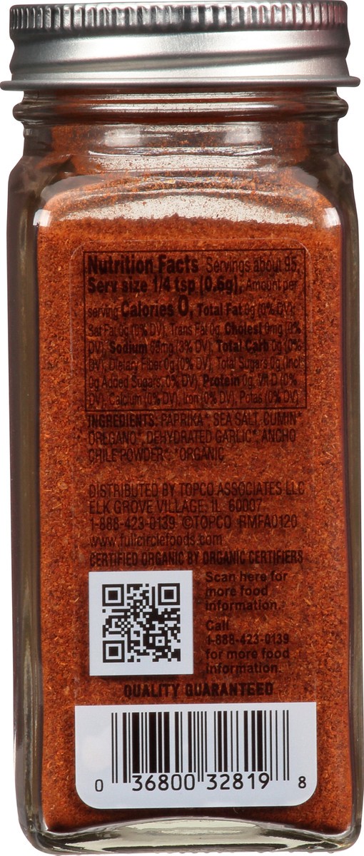 slide 12 of 14, Full Circle Market Organic Chili Powder with Salt 2 oz, 2 oz