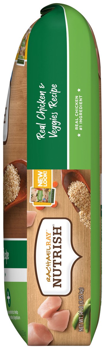 slide 3 of 8, Rachael Ray Nutrish Dish Real Chicken & Veggies Recipe Dry Dog Food, 14 lb. Bag, 14 lb