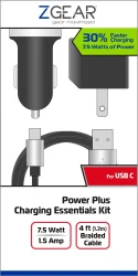 Zgear USB Cable with Car and Wall Chargers Charging Kit