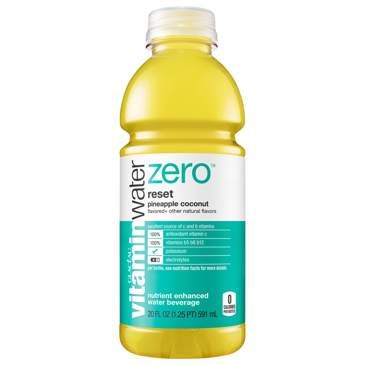 slide 1 of 7, vitaminwater zero sugar reset Bottle, 20 fl oz, 20 fl oz