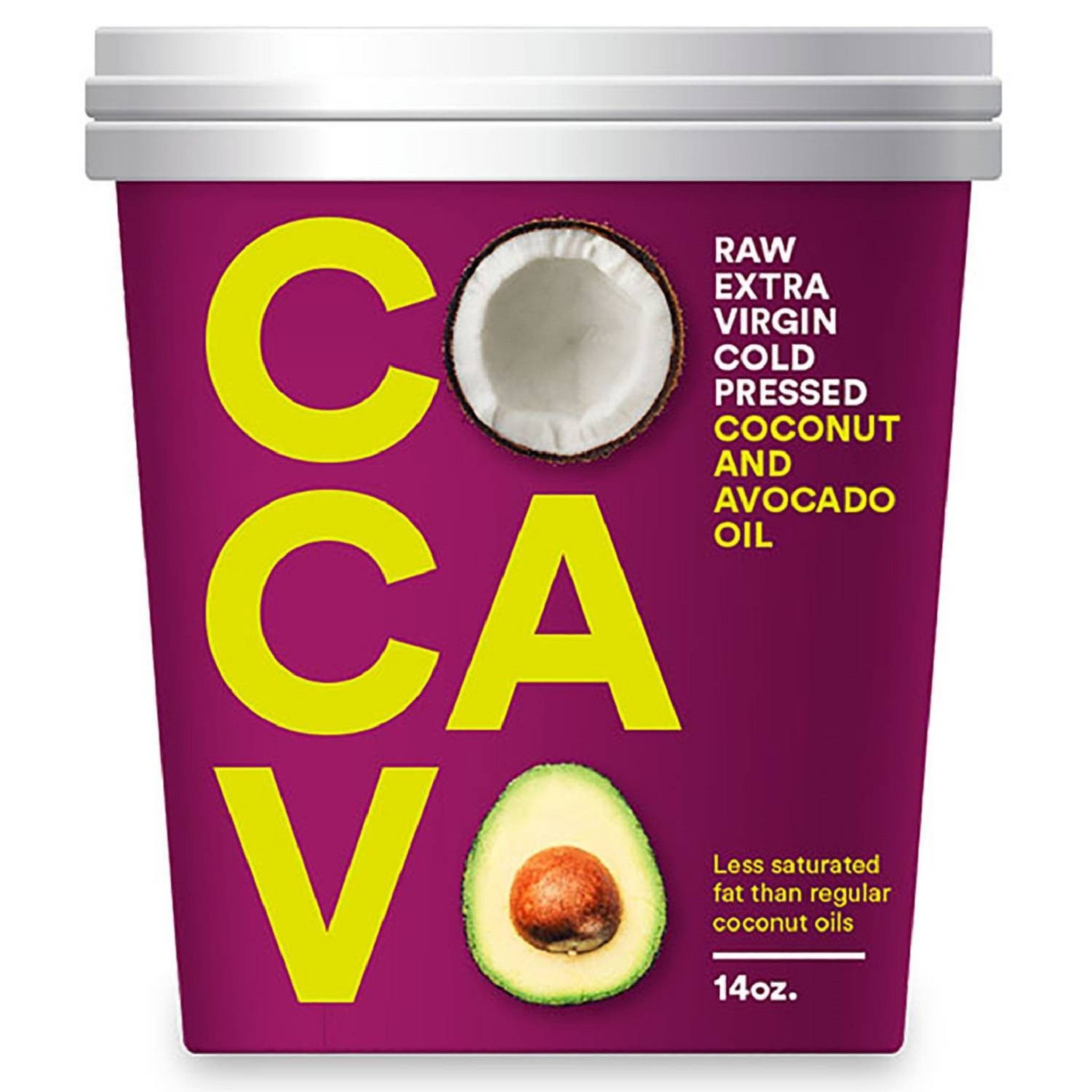 slide 1 of 2, Cocavo Coconut And Avocado Oil, Raw Extra Virgin, Cold Pressed, 14 fl oz