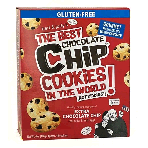 slide 1 of 1, Bart and Judy's The Best Chocolate Chip Cookies in the World Gluten Free Extra Chocolate Chip, 6 oz