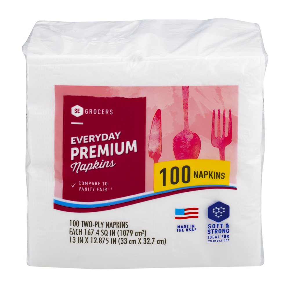 slide 1 of 1, SE Grocers Napkins Everyday Premium, 100 ct