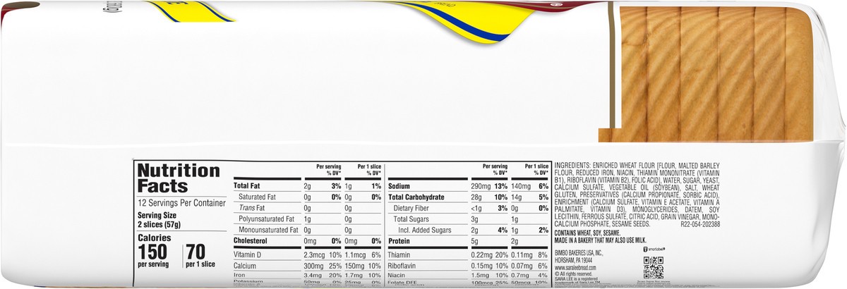 slide 2 of 12, Sara Lee Classic Sandwich White Bread 24 Oz, 24 oz