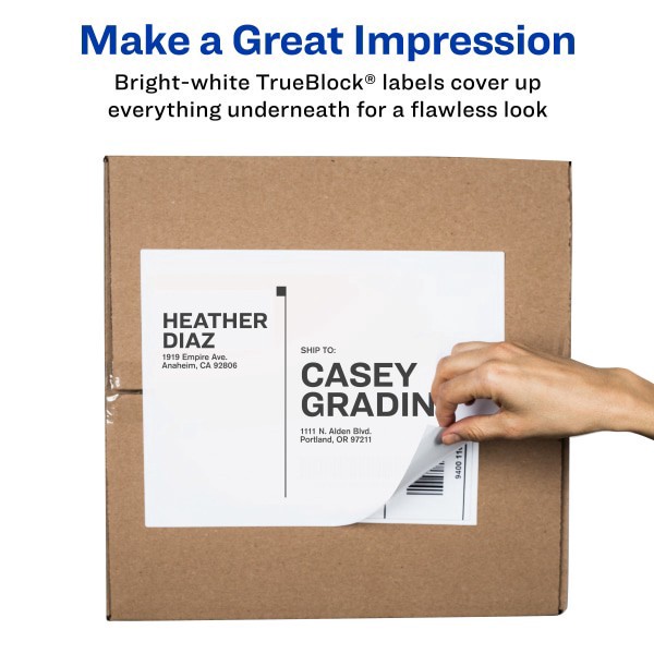 slide 7 of 9, Avery Permanent Full-Sheet Labels, 8465, Inkjet, White, 100 ct; 8 1/2 in x 11 in