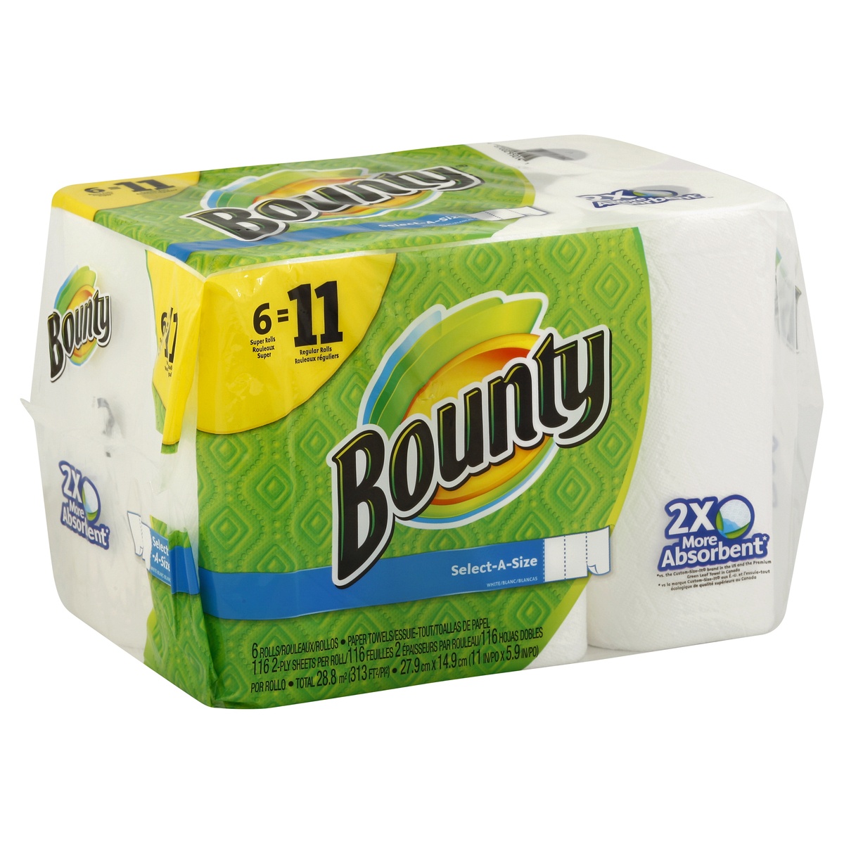 slide 1 of 1, Bounty Paper Towels, 6 ct