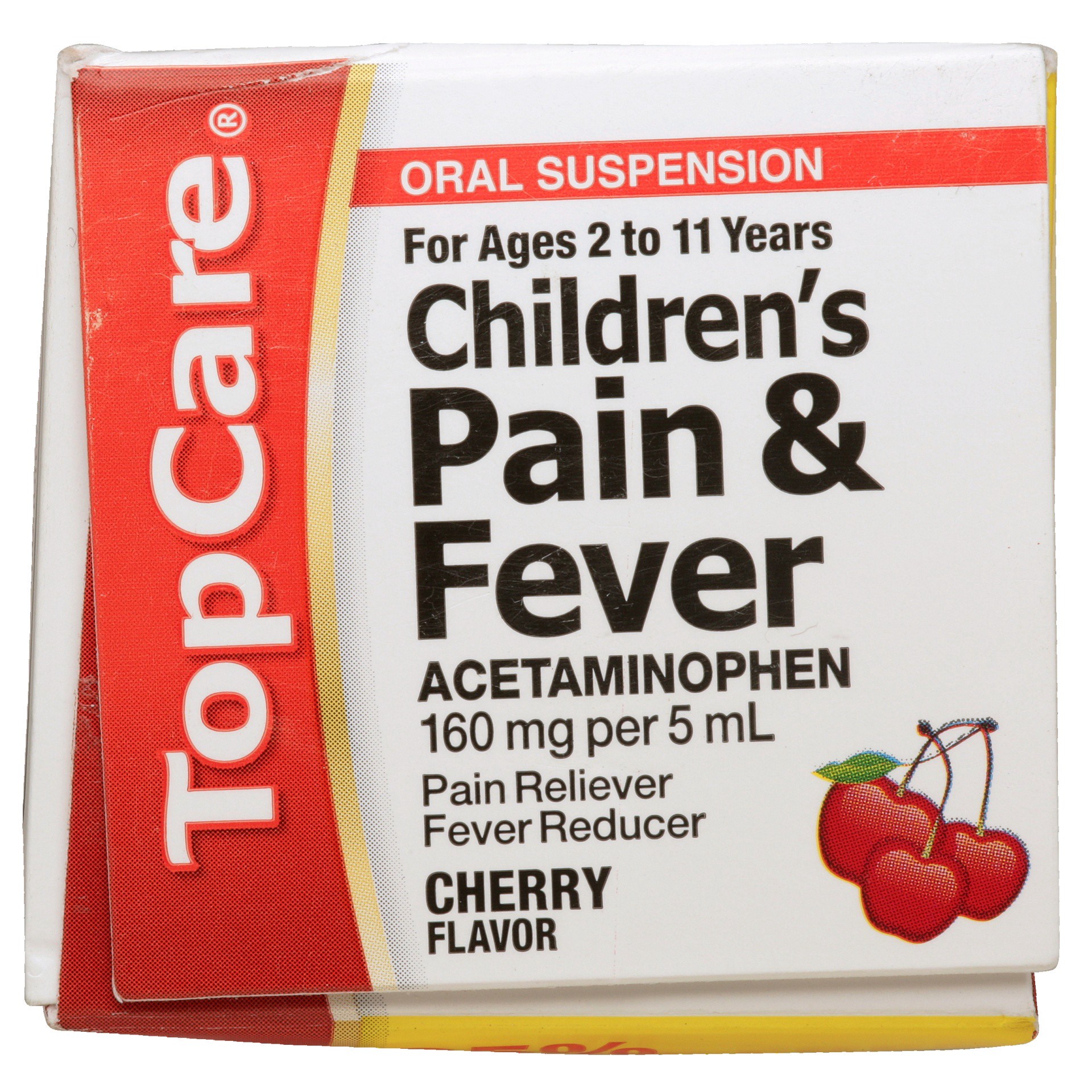 slide 2 of 6, Topcare Non Asp Child Susp Cherry, 4 oz