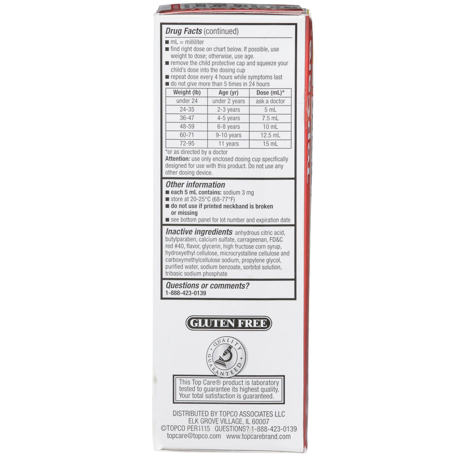 slide 3 of 6, Topcare Non Asp Child Susp Cherry, 4 oz