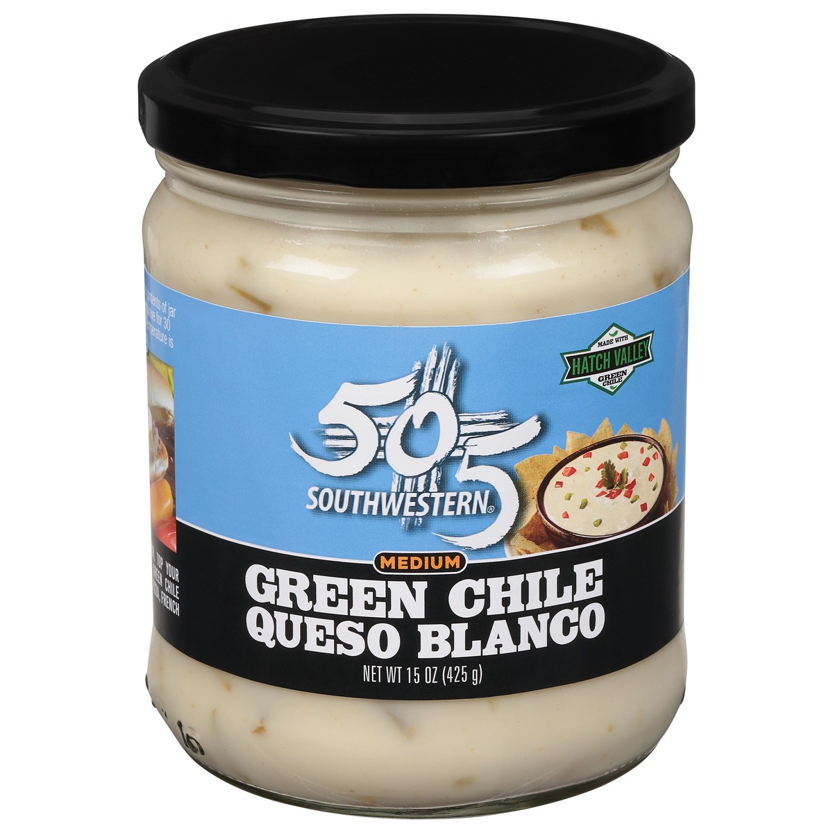 slide 1 of 9, 505 Southwestern Medium Green Chile Queso Blanco 15 oz, 15 oz