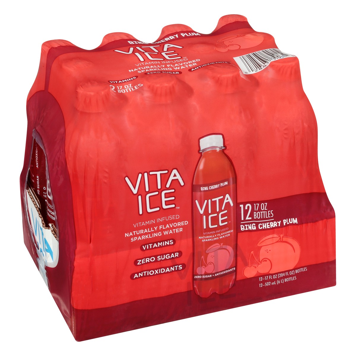 slide 3 of 13, Vita Ice 12 Pack Bing Cherry Plum Sparkling Water 12 ea, 12 ct