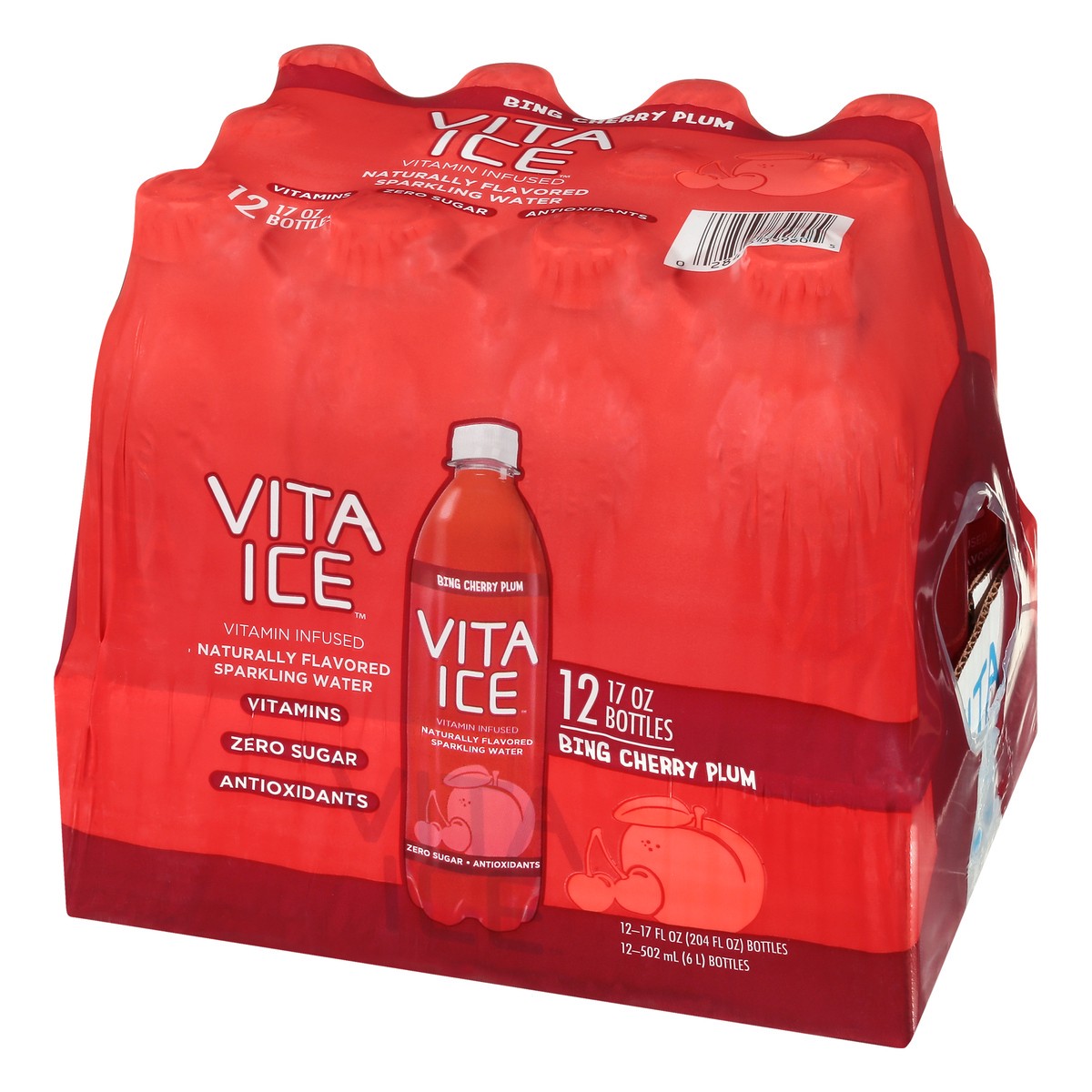 slide 5 of 13, Vita Ice 12 Pack Bing Cherry Plum Sparkling Water 12 ea, 12 ct