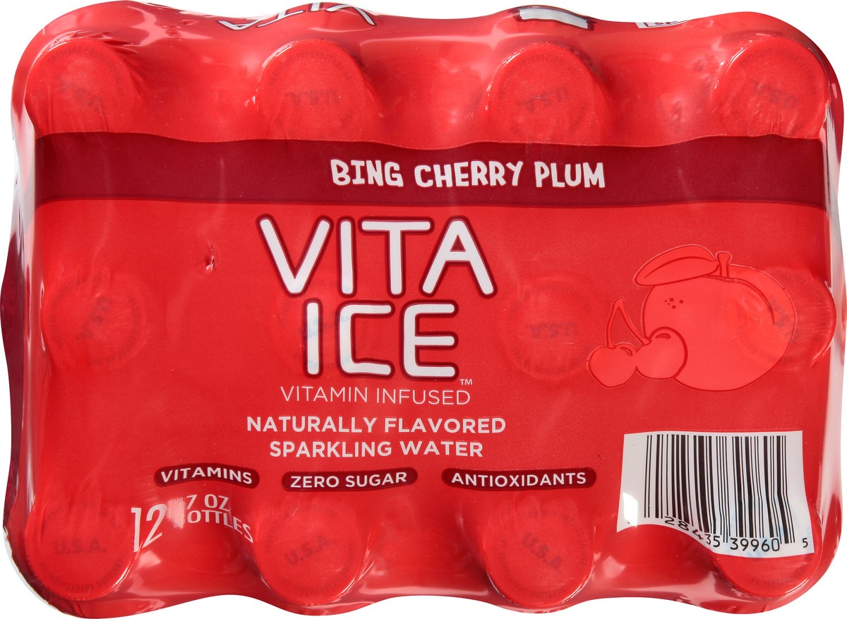 slide 11 of 13, Vita Ice 12 Pack Bing Cherry Plum Sparkling Water 12 ea, 12 ct