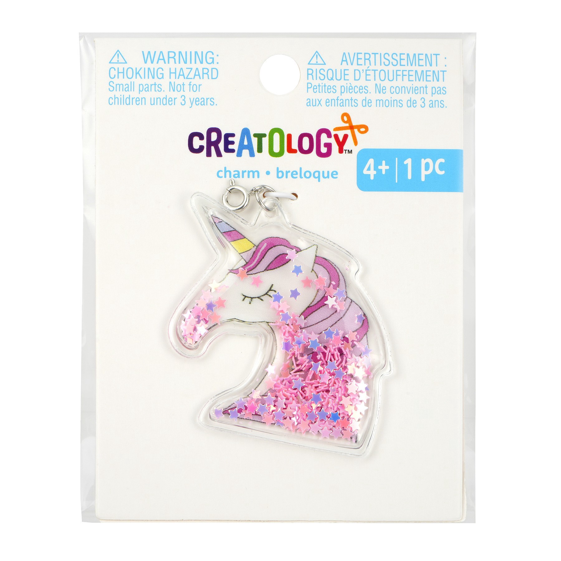 slide 2 of 2, Unicorn Shaker Charm By Creatology, 4.5cm x 5cm