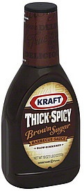 slide 1 of 1, Kraft Thick N Spicy Brown Sugar Barbecue Sauce, 18 oz