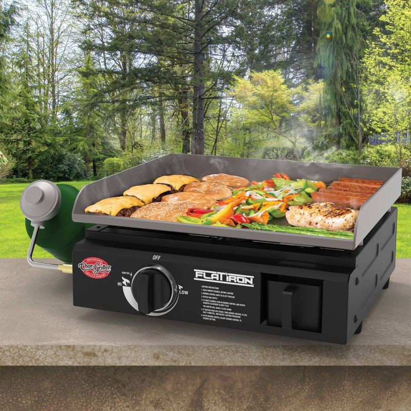 slide 5 of 6, Char-Griller Flat Iron Portable Griddle, 17 in