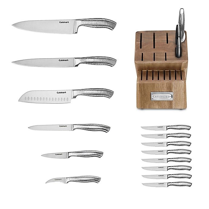 slide 2 of 4, Cuisinart Classic Stainless Steel Knife Block Set, 17 ct
