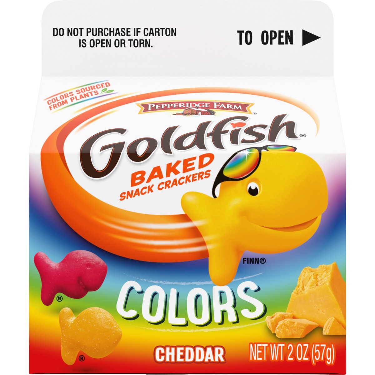 slide 2 of 11, Goldfish Colors Cheddar Cheese Crackers, 2 oz