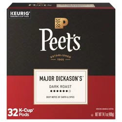 Peet's Coffee Major Dickason's Dark Roast K-Cup Coffee Pods - 32 ct