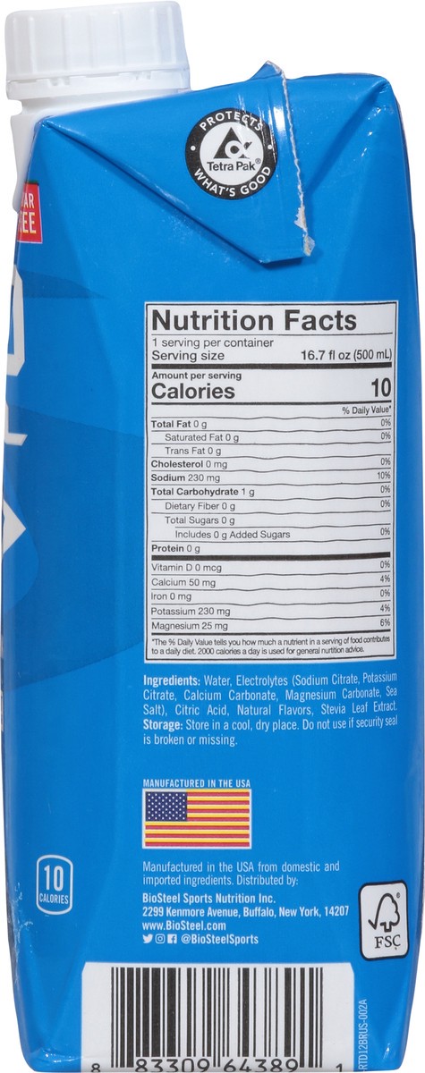 slide 8 of 9, BioSteel Sugar Free Blue Raspberry Flavor Sports Drink - 16.70 fl oz, 16.70 fl oz