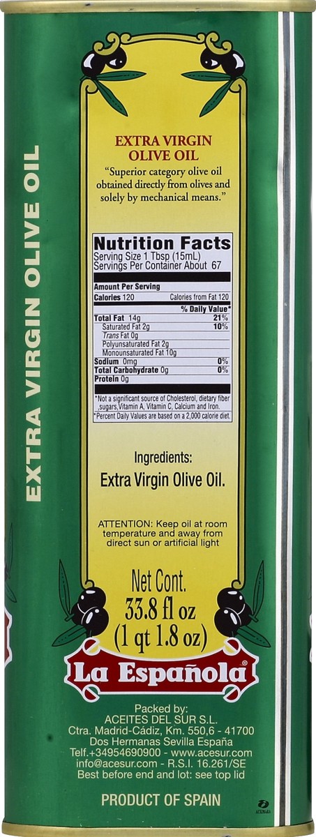 slide 3 of 4, La Española Olive Oil 33.8 oz, 33.8 oz