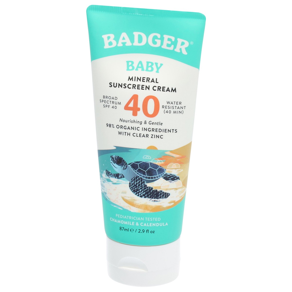 slide 7 of 13, Badger Baby Mineral Sunscreen Cream Spf 40, 1 ct