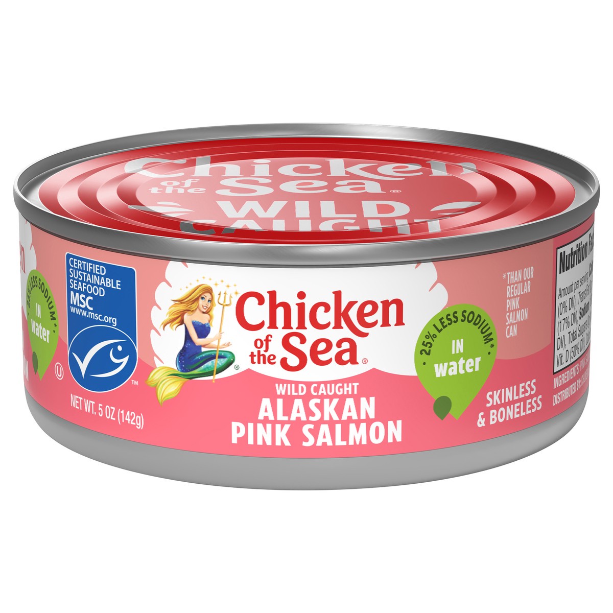 slide 1 of 4, Chicken of the Sea Wild Caught Alaskan Pink Salmon, 25% Less Sodium 5 oz, 5 oz