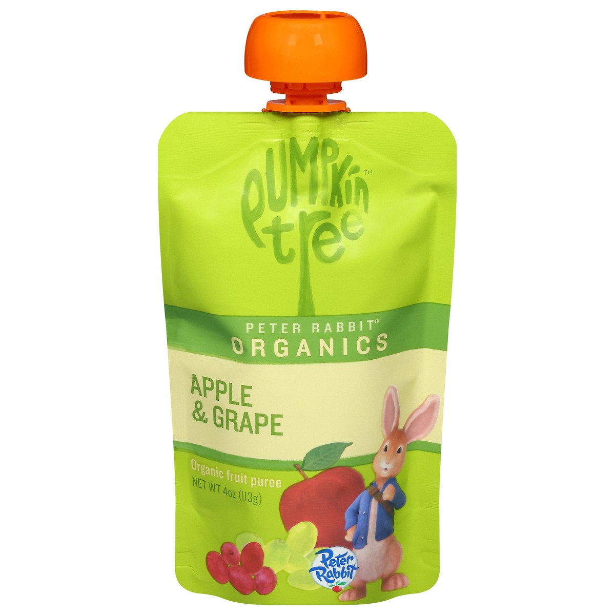 slide 2 of 13, Pumpkin Tree Peter Rabbit Organics Organic Apple & Grape Fruit Puree 4 oz, 4 oz