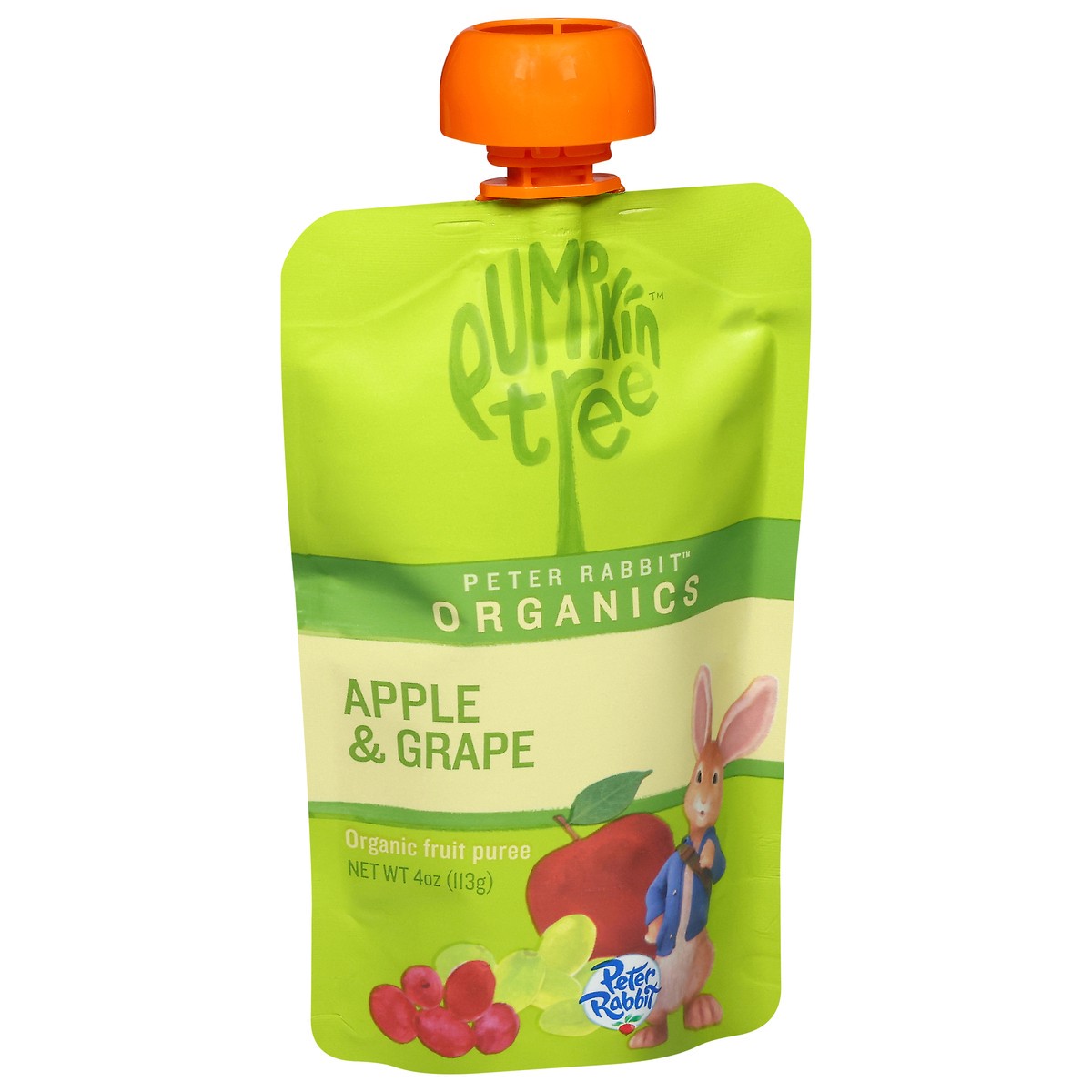 slide 7 of 13, Pumpkin Tree Peter Rabbit Organics Organic Apple & Grape Fruit Puree 4 oz, 4 oz