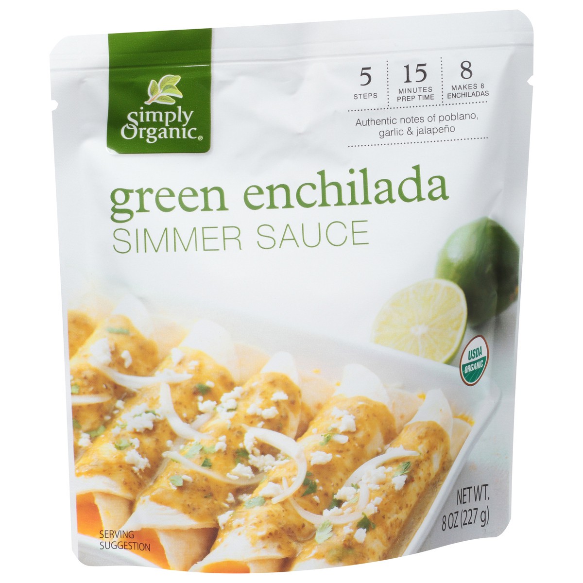 slide 3 of 10, Simply Organic Green Enchilada Simmer Sauce 8 oz, 8 oz