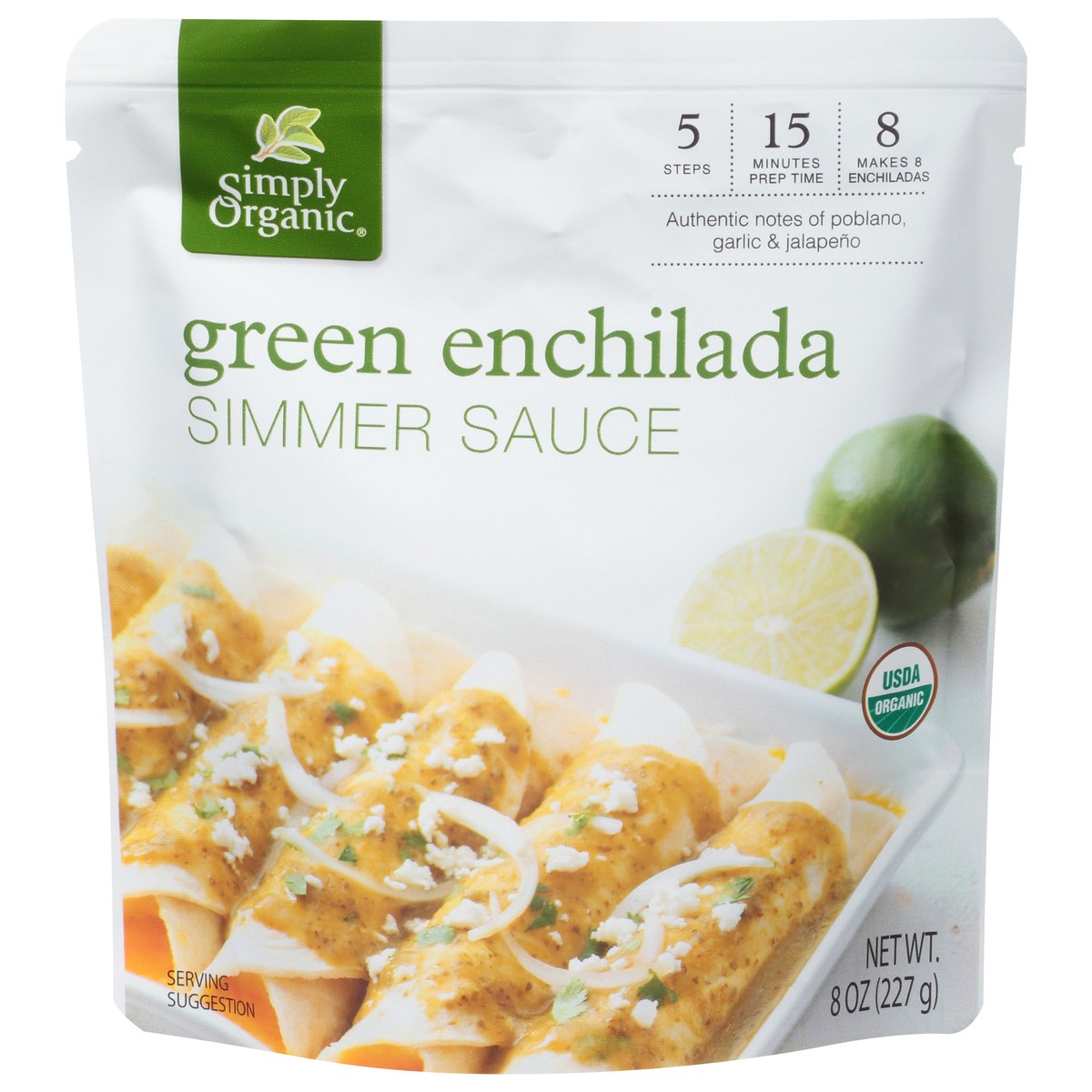 slide 1 of 10, Simply Organic Green Enchilada Simmer Sauce 8 oz, 8 oz