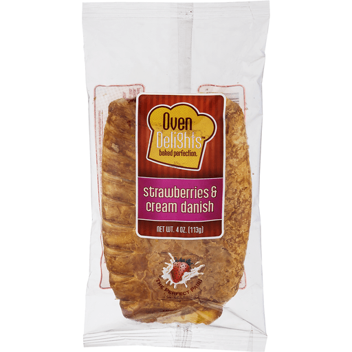 slide 1 of 1, Oven Delights Strawberries & Cream Danish, 4 oz