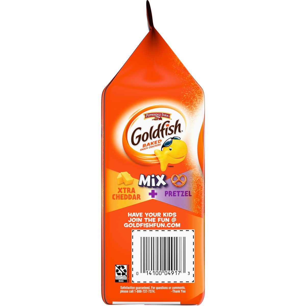 slide 5 of 11, Goldfish Mix Pretzel + Flavor Blasted Xtra Cheddar Cheese Crackers, 6.6 Oz Bag, 6.600 oz