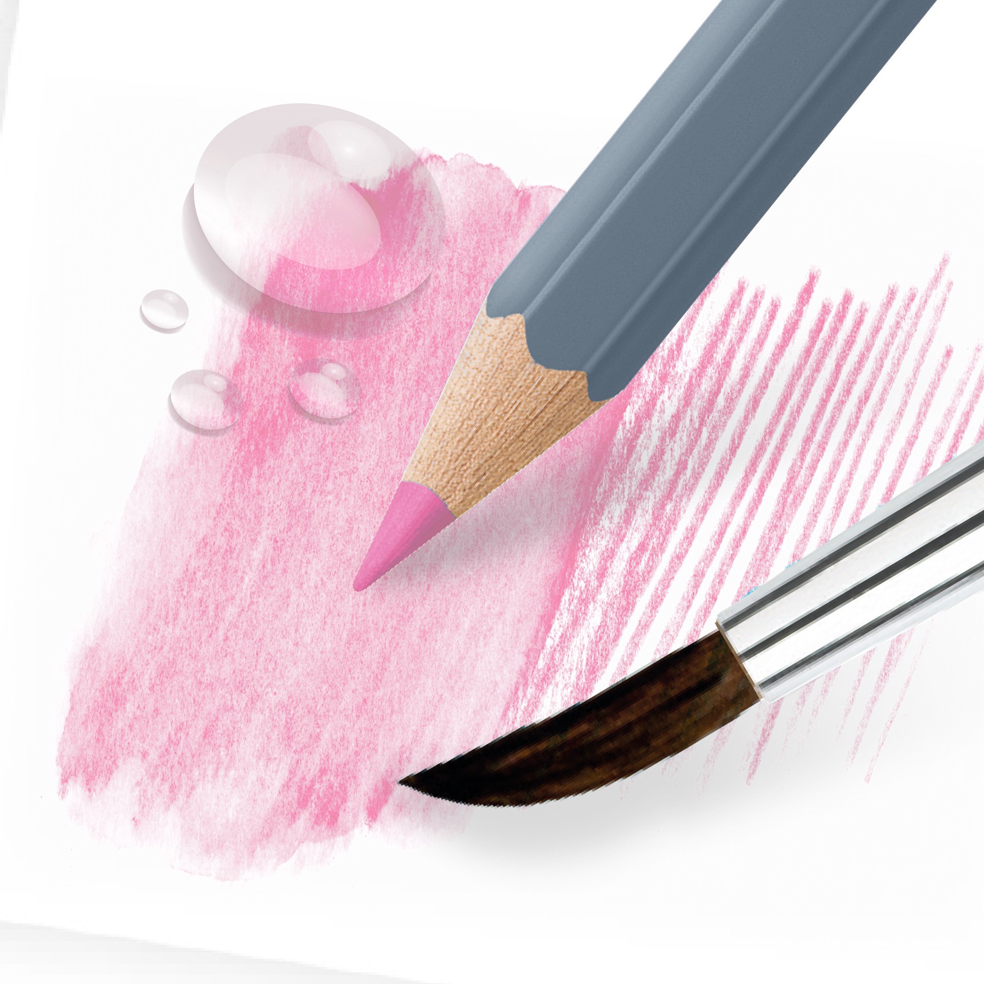 slide 4 of 6, Faber-Castell Goldfaber Aqua 12 Color Pastel Watercolor Pencil Set, 3.3 mm