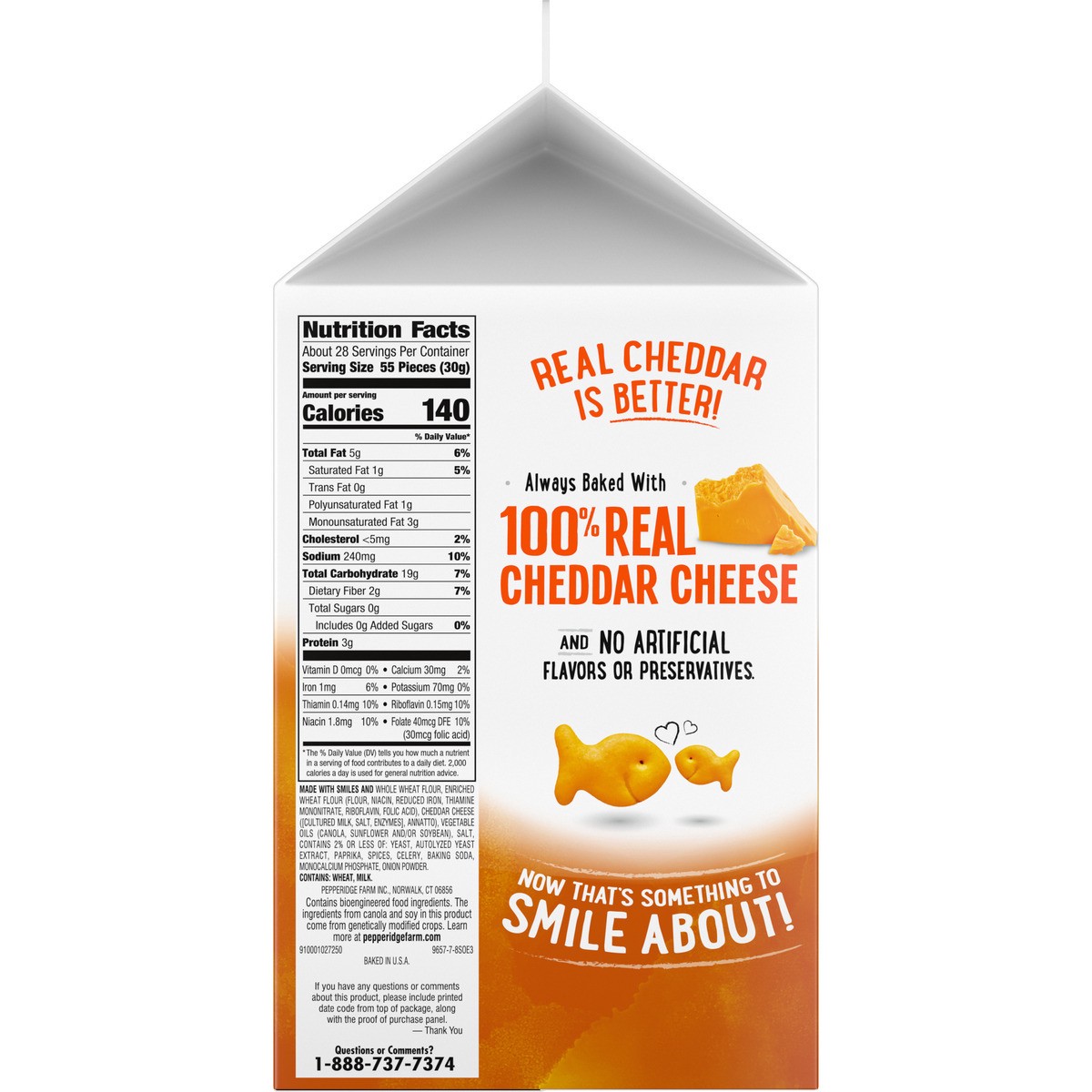 slide 11 of 11, Goldfish Baked with Whole Grain Cheddar Crackers, 30 oz