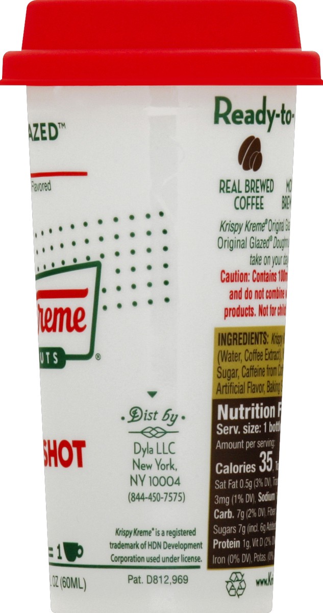 slide 2 of 9, Krispy Kreme Coffee Shot Original Glaze Latte- 2 fl oz, 2 fl oz