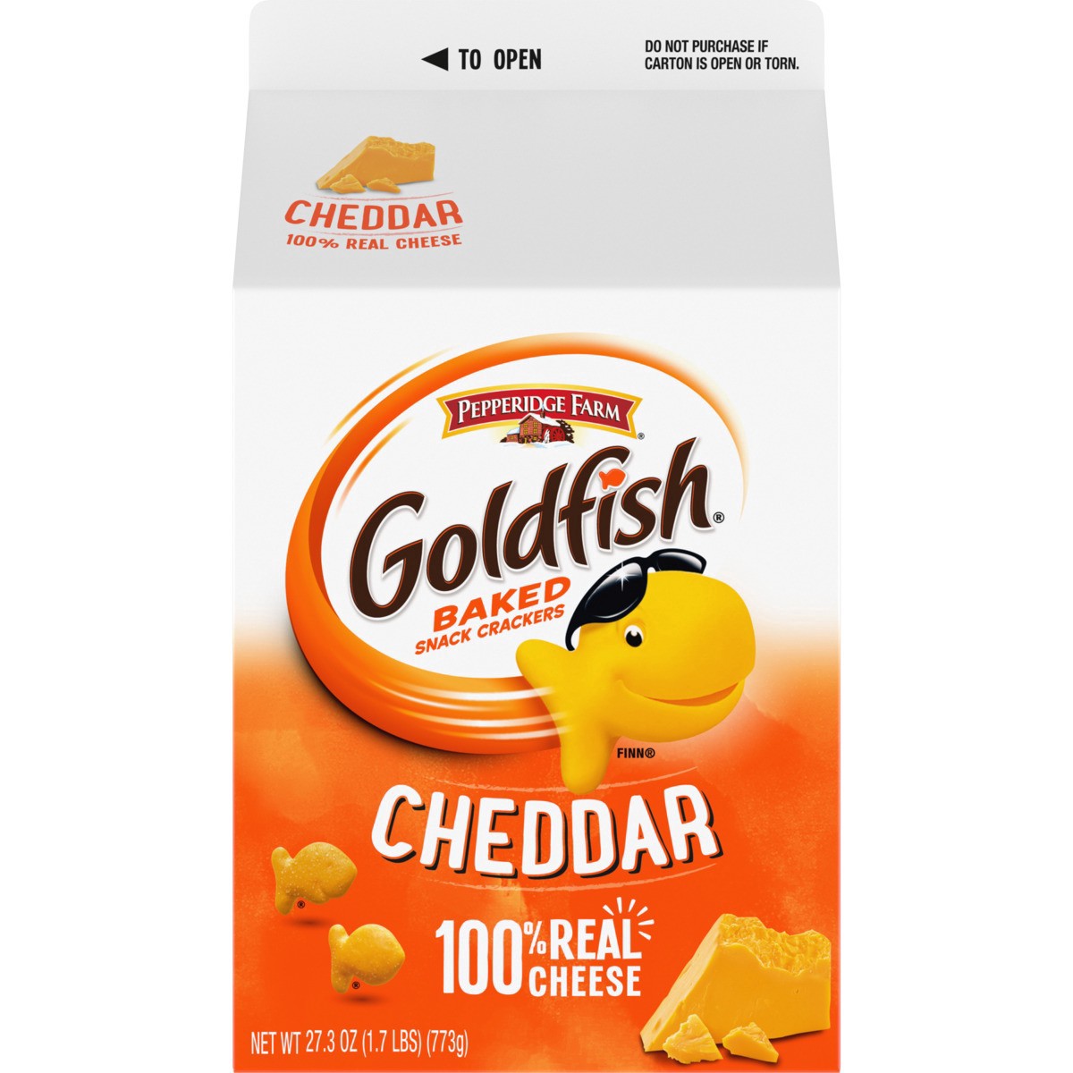 slide 4 of 12, Goldfish Cheddar Cheese Crackers, 27.3 Oz Carton, 27.300 oz