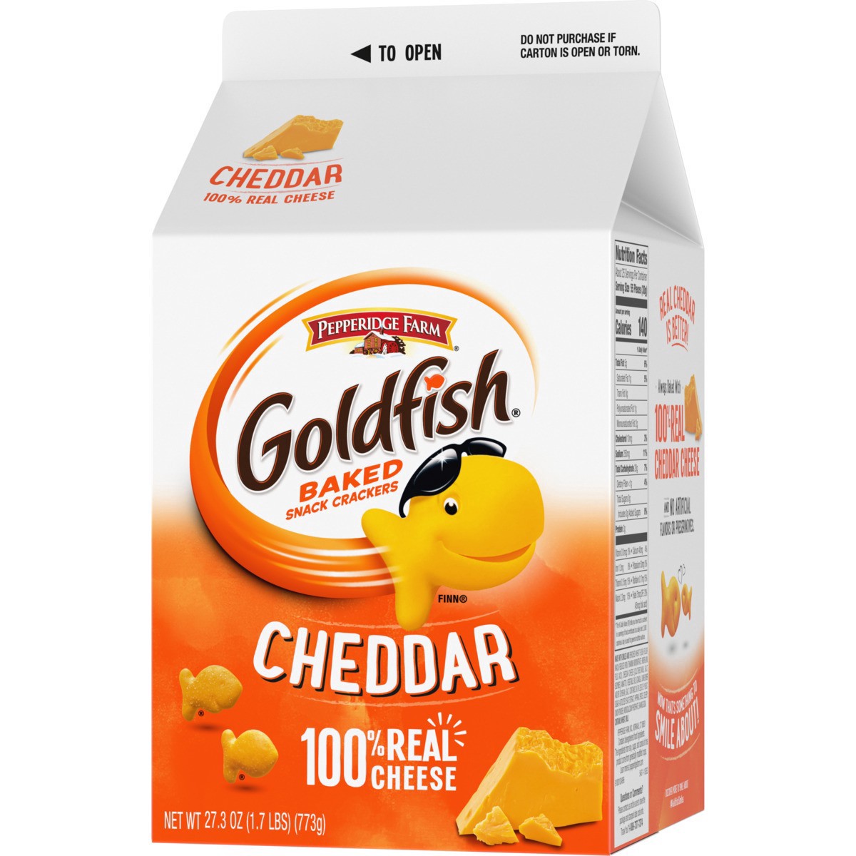slide 12 of 12, Goldfish Cheddar Cheese Crackers, 27.3 Oz Carton, 27.300 oz