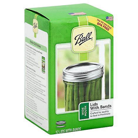 slide 1 of 1, Ball Lids Wide Mouth With Domes - 12 Count, 12 ct